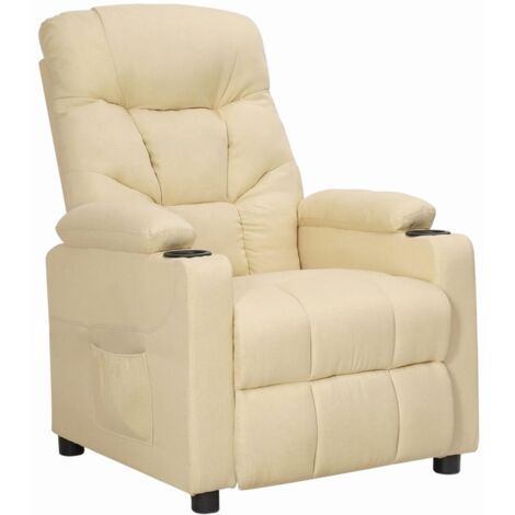 Fauteuil inclinable Fauteuil de Relaxation Crème Tissu 35462 (1/5)