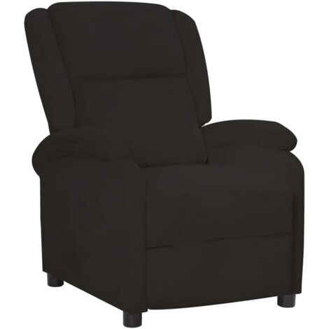 Fauteuil Relax inclinable - Fauteuil Salon Noir Velours BV322319 - BonneVie (1/5)