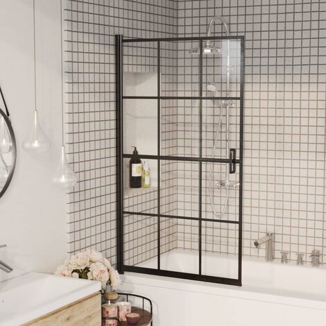 Cabine de douche Parois de douche - ESG 80x140 cm Noir BV462563 - BonneVie (1/5)