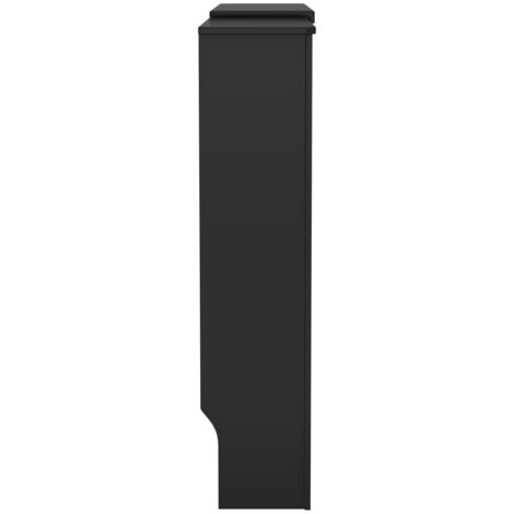 Cache-radiateur Équipement pour radiateur MDF Noir 205 cm 76054