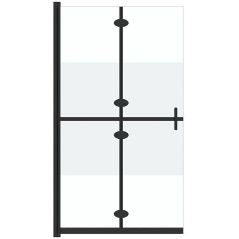 Paroi de douche pliable Paroi de baignoire  Verre ESG demi-dépoli 70x190 cm 56004 (1/5)