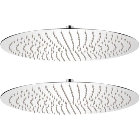 Pomme de douche plongeante 2 pcs Acier inoxydable Ø 50 cm - The Living Store (1/5)