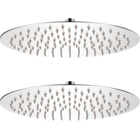 Lot de 2 Pommeaux de douche plongeante  Pommes de douche Acier inoxydable Ø 30 cm 83440 (1/5)