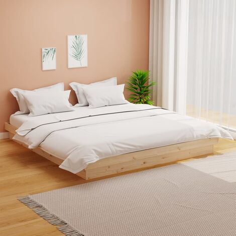 Lit double pour adulte Cadre de lit - Bois massif 180x200 cm Super King BV131832 - BonneVie (1/5)
