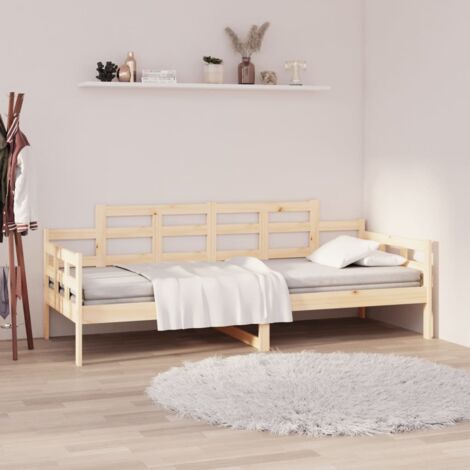 Lit adulte Contemporain  Lit de jour Bois massif de pin 80x200 cm 79924 (1/5)