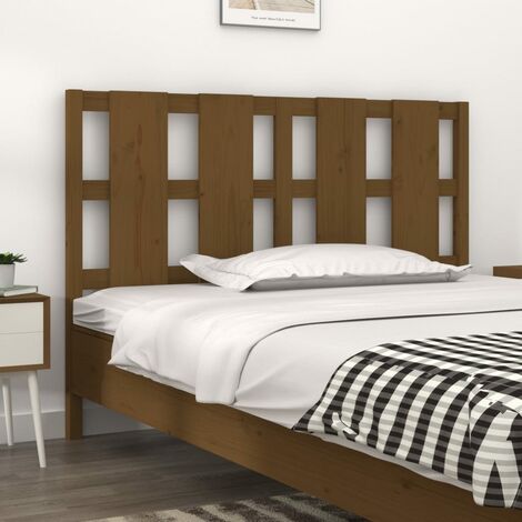 Tête de lit Contemporain Pour Lit adulte Marron miel 145,5x4x100 cm Bois massif de pin 35629 (1/5)