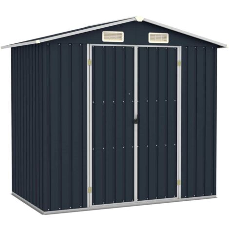 Abri de jardin Stockage extérieur Anthracite 205x129x183 cm Acier galvanisé 13681 (1/5)