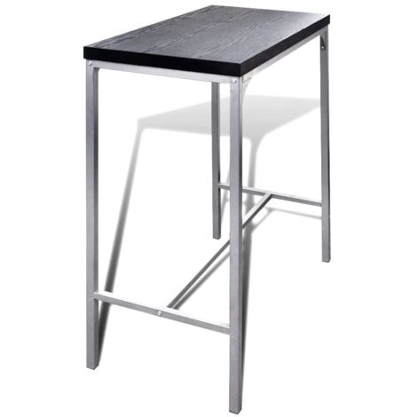 Ensemble Table de bar + 2 Chaises de bar - Table Haute avec 2 Tabourets à petit-déjeuner BV490852 - BonneVie (1/5)