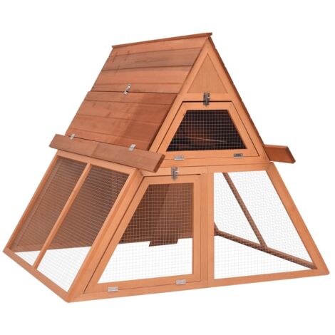 Clapier lapin Cage Enclos à Lapin 152x127x109,5 cm Bois de sapin massif 50963 (1/5)