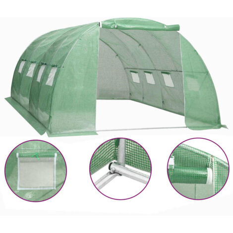 Serre de Jardin Serre Tunnel de Jardin - Serre pour Plantes 16 m² 4x4x2 m BV235241 - BonneVie (1/5)