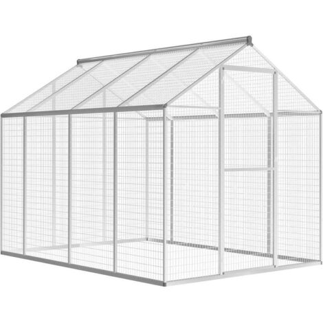 Volière d'extérieur Cage à oiseaux Aluminium 178 x 242 x 192 cm 21060