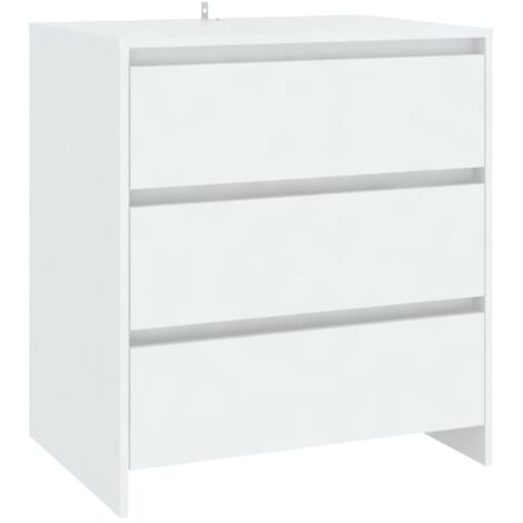 Buffet Commode Armoire Luxueux, pour Salon Chambre Entrée Cuisine, Blanc 70x41x75 cm Aggloméré OIB2674E (1/5)