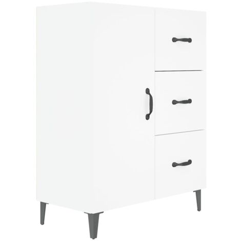 Buffet Bahut  Meuble de rangement Commode Blanc 69,5x34x90 cm Bois d'ingénierie 84473 (1/5)