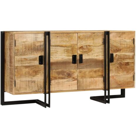 Buffet Bahut Meuble de rangement Commode Bois de manguier massif 150 x 40 x 80 cm 16368 (1/5)