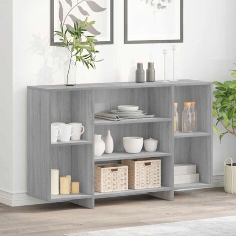Buffet Bahut Meuble de rangement Commode Sonoma gris 120x30x75 cm Aggloméré 88841 (1/5)