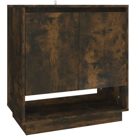 Buffet Bahut  Meuble de rangement Commode Chêne fumé 70x41x75 cm Aggloméré 22107 (1/5)