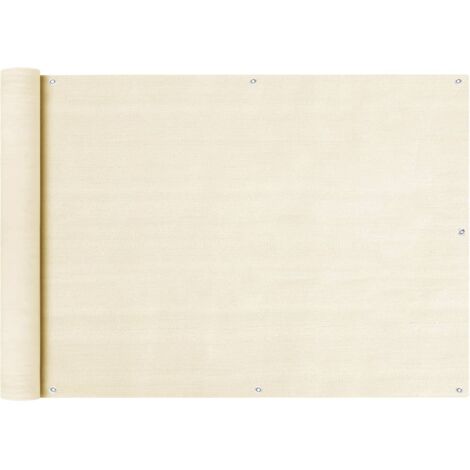 Brise vue pour balcon - Brise vent Écran de jardin Crème 75x400 cm PEHD BV262201 - BonneVie (1/5)