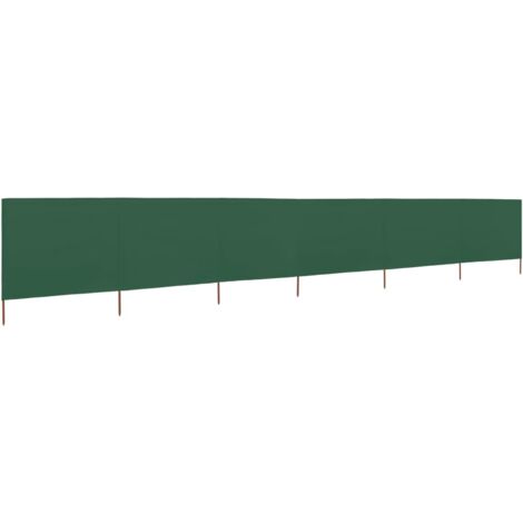 Paravent 6 panneaux Cloison de séparation Pour Jardin, Balcon, Terrasse Tissu 800 x 80 cm Vert 65496 (1/5)