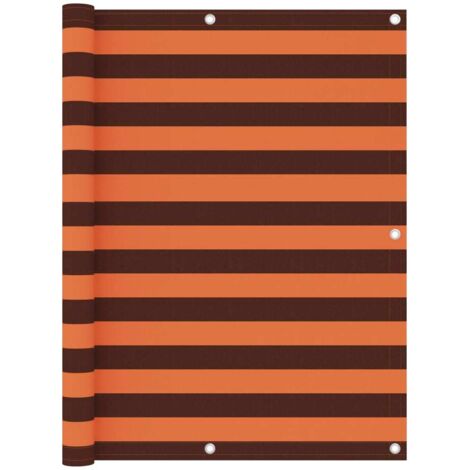 INLIFE Écran de balcon Orange et marron 120x400 cm Tissu Oxford (1/5)