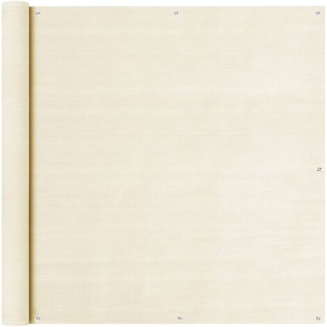 Brise vue pour balcon - Brise vent Écran de jardin Crème 120x500 cm PEHD BV865121 - BonneVie (1/5)