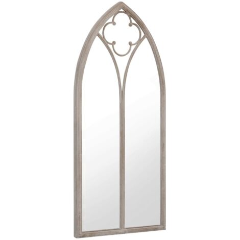 Miroir de jardin Luxueux, Miroir mural Sable 70x30 cm Fer pour utilisation extérieure OIB1015E (1/5)