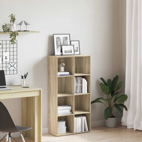Bibliothèque/Buffet Meuble de Rangement Meuble Étagère Chêne sonoma 66 x 30 x 130 cm Aggloméré 83466 (1/5)
