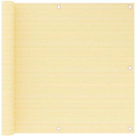 Brise vue pour balcon - Brise vent Écran de jardin Beige 90x600 cm PEHD BV797515 - BonneVie (1/5)