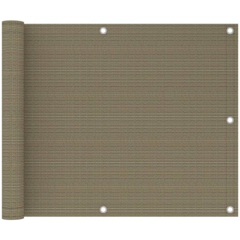 Brise vue pour balcon - Brise vent Écran de jardin Taupe 75x300 cm PEHD BV670001 - BonneVie (1/5)