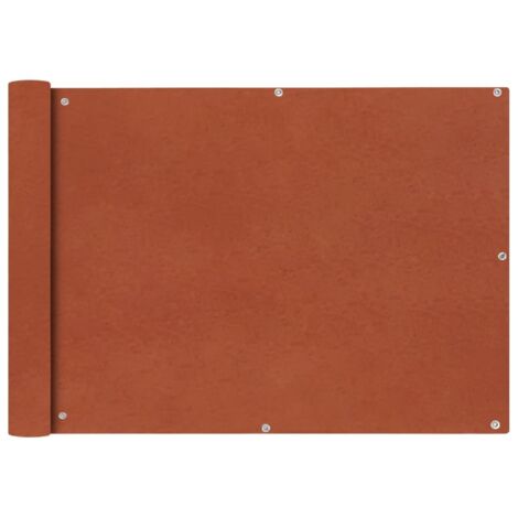 Brise Vue Écran de balcon Pour Jardin, Balcon, Terrasse en tissu Oxford 75x600 cm Ocre marron 49707 (1/4)