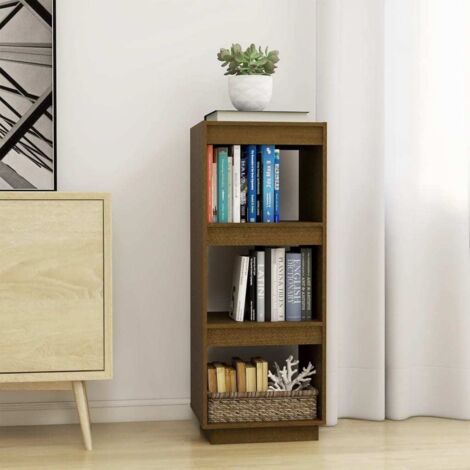 Bibliothèque/Séparateur de pièce Meuble de Rangement Meuble Étagère Marron miel Bois de pin massif 60180 (1/5)