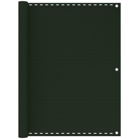 Brise vue pour balcon - Brise vent Écran de jardin Vert foncé 120x600 cm PEHD BV446073 - BonneVie (1/5)