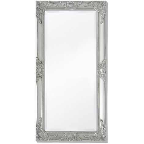 Miroir mural Style baroque Miroir déco pour Salle de bain Salon Chambre ou Dressing 100 x 50 cm Argenté 31305 (1/5)