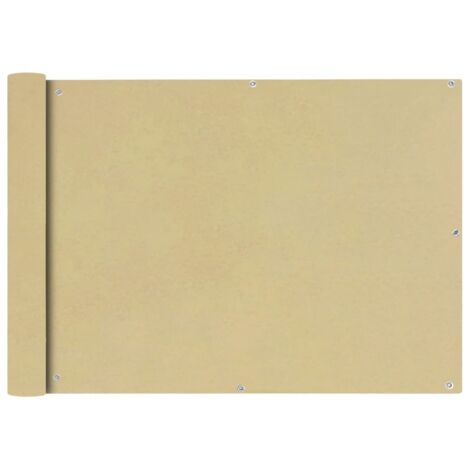 Brise Vue Écran de balcon Pour Jardin, Balcon, Terrasse en tissu Oxford 75x600 cm Beige 37526 (1/5)