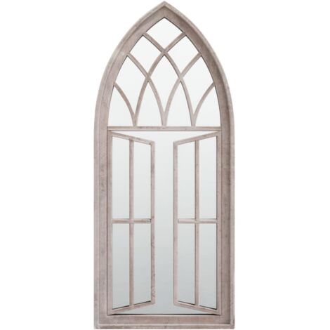 Miroir de jardin Luxueux, Miroir mural Sable 70x30 cm Fer pour utilisation extérieure OIB4513E (1/5)