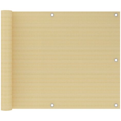 Brise vue pour balcon - Brise vent Écran de jardin Beige 75x400 cm PEHD BV183780 - BonneVie (1/5)