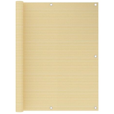 Brise vue pour balcon - Brise vent Écran de jardin Beige 120x400 cm PEHD BV707759 - BonneVie (1/5)