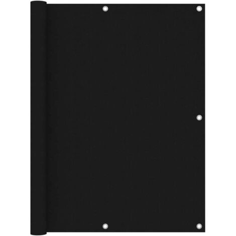 Brise Vue Écran de balcon Pour Jardin, Balcon, Terrasse Noir 120x300 cm Tissu Oxford 50129 (1/5)
