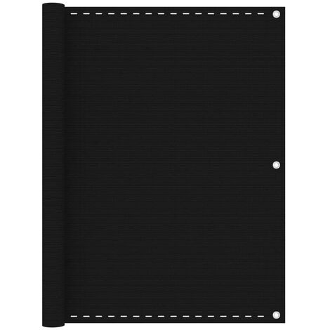 Brise vue pour balcon - Brise vent Écran de jardin Noir 120x600 cm PEHD BV541241 - BonneVie (1/5)