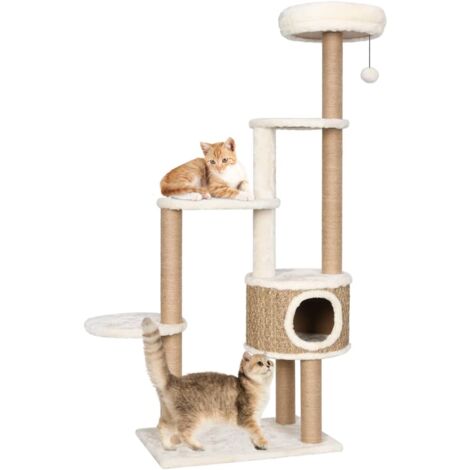 Arbre à chat Cadre d'escalade de Chat coussin de luxe et grattoir 148 cm Herbiers marins 29001 (1/5)