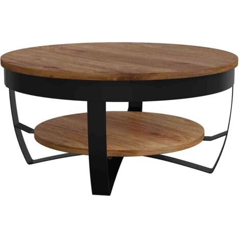 Table basse Table de salon  Bout de canapé 65x65x32 cm Bois d'acacia solide 63674 (1/5)