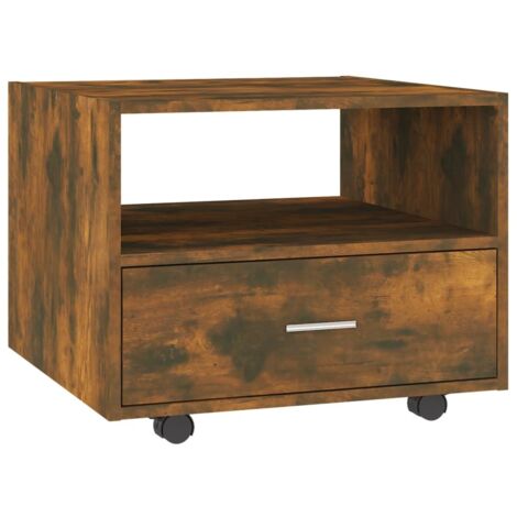 Table basse de salon, Table Café, Chêne fumé 55x55x40 cm Bois d'ingénierie OIB1893E (1/5)