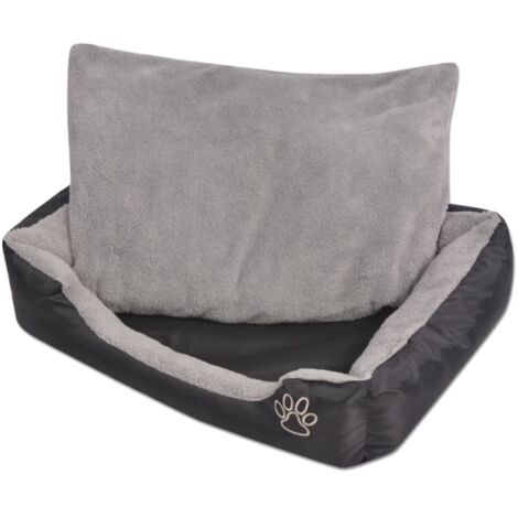 Lit pour chiens Coussin Matelas pour chien avec coussin rembourré Taille S Noir 42548 (1/4)