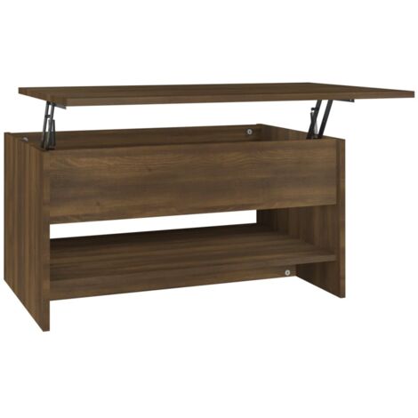 Table basse de salon, Table Café, Chêne marron 80x50x40 cm Bois d'ingénierie OIB6870E (1/5)