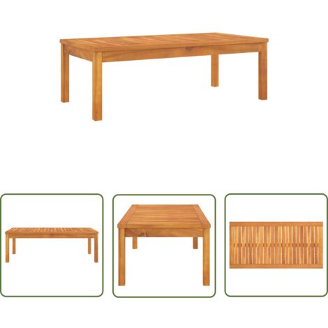 Table basse de salon, Table Café, 100x50x33 cm Bois d'acacia solide OIB9776E (1/5)