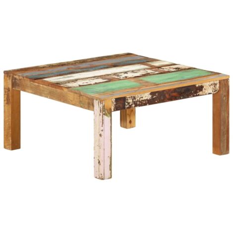Table basse de salon, Table Café, 80x80x40 cm Bois de récupération massif OIB6055E (1/5)