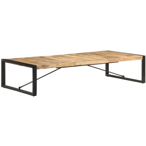 Table basse Table d'appoint pour Salon Chambre - 180x90x40 cm Bois de manguier brut BV421215 - BonneVie (1/5)