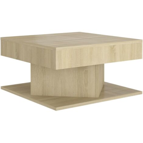 Table basse de salon, Table Café, Chêne sonoma 57x57x30 cm Aggloméré OIB3787E (1/5)