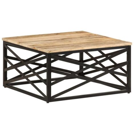 Table basse Table de salon  Bout de canapé 68x68x35 cm Bois de manguier massif 25131 (1/5)
