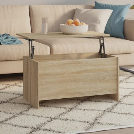 Table basse Table de salon  Bout de canapé Chêne sonoma 102x55,5x52,5 cm Bois d'ingénierie 99084 (1/5)