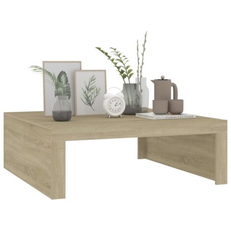 Table basse Table d'appoint pour Salon Chambre - Chêne sonoma 100x100x35 cm Aggloméré BV775174 - BonneVie (1/5)